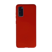 Samsung Galaxy S20 Uyumlu Kılıf Nano İçi Kadife Silikon - Kırmızı
