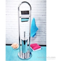 Paslanmaz Metal Wc Fırça ve Kağit Seti