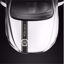 Fiat 500 İçin Uyumlu Aksesuar Oto Kaput Şerit Sticker 95 18 Cm