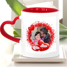 Sevgiliye Özel Kalp Kulplu Kupa Bardak Hediyelik