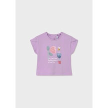 Mayoral Yazlık Kız Bebek Baskılı Tshirt - Lila