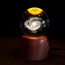 Gezegen Tasarımlı Dönen Masa Lambası Çok Renkli