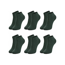 Genel Erkek Pamuklu Patik Çorap 6 Lı Paket 39-44 Dikişsiz Burun, Koku Karşıtı, Nefes Alan Haki / 39-44