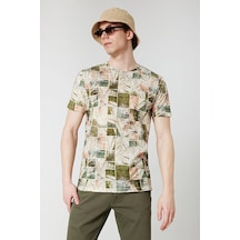 Loft Lf2032124-23y Erkek T-shirt LF2032124-R10295 Haki