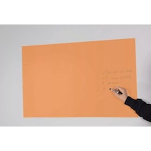 Şeffaf Turuncu Renk Kağıt Tahta 100x70 Cm Çift Taraflı Bant Hediyeli Turuncu