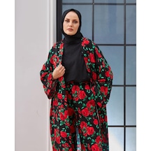 Crveniruz Pantolon Ve Kimono İkili Takım Kırmızı
