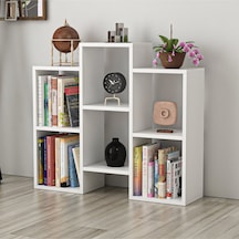 Ece Beyaz Kitaplık Dayanıklı Suntalam Modern Kitap Dolabı