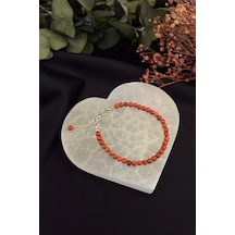 Kırmızı Jasper Taşı Bileklik Kırmızı