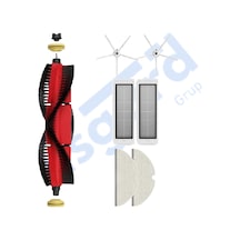 Roborock S50 S55 S5 Max S6 S6 Maxv Uyumlu 1 Ana Fırça 2 Yan Fırça 2 Filtre 2 Mop Pkt-iasgf0000683