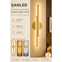 Dekoratif 20w İç Mekan Gold Kasa 60 Cm Duvar Aplik Elektrikli 4 Adet
