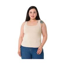 Disentis Büyük Beden Askılı Yarım Astarlı Viskon Bej Rengi Body-bej Bej Disentis Büyük Beden Askılı Yarım Astarlı Viskon Bej Rengi Body-bej Bej