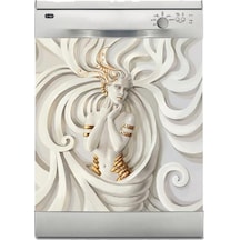 Bulaşık Makinesi Sticker Kaplama Beyaz Eşya Kaplama Altın Saçlı K (546586829)