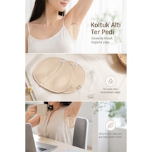 Koltuk Altı Ter Pedi Pamuk Kumaş Ter Emici Koltuk Altı Koruyucu Yıkanabilir 2 Paket Toplam 3 Çift / 6 Adet