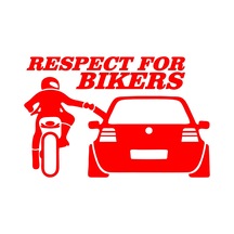 Respect For Bikers Araba Sticker 17x17 Cm Kırmızı