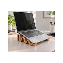 Violet Dalgalı Görünümlü Laptop Standı - Metalik Bronz
