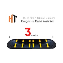 Kauçuk Hız Kesici Set Kapaklı, Yol Kasisi 3 Metre