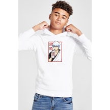 Tshirthane Gintama Anime Gintoki Fruit Juice Beyaz Çocuk 3ip Kapşonlu Sweatshirt 001 Beyaz
