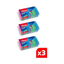 Vileda 4'Lü Çizmez Colors Sünger 3 Paket
