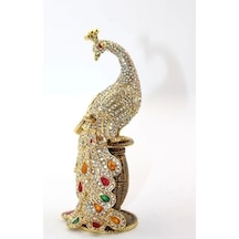 Swarovski Taşlı Tavuskuşu Model 4 Çok Renkli