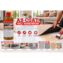 As-coat Halı Yapıştırıcısı 500 Ml Duvardan Duvara Halı Ve Zemin Kaplama Tutkalı
