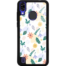 Reeder P13 Blue Minik Çiçekler Tasarımlı Glossy Telefon Kılıfı Çok Renkli