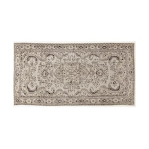 El Dokuması Vintage Yün-pamuk Bej Halı 4277 147 X 273 Cm