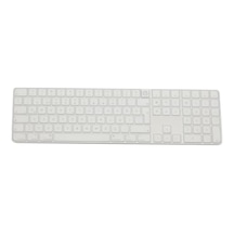 Apple Magic Keyboard 3 A2520 Numerik Türkçe Q Klavye Koruyucu Iso Ters L Enter Uyumlu Ultra İnce Clear Silikon Kaplama Toz Ve Sıvı Koruma Transparent Keyboard Cover Şeffaf
