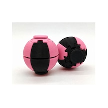 Alvera Press Küresi 3d Baskı Dönüşen Mekanik Fidget Stres Oyuncağı-siyah-pembe