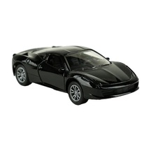 Die Cast Metal Sesli Ve Işıklı Çek Bırak Siyah Spor Araba