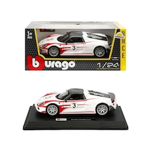 28009 Burago Porsche 918 Spyder 1:24 Model Araba -sunman