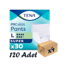 Tena Proskin Pants Super 7 Damla Emici Külot Büyük Boy L 4 x 30'Lu