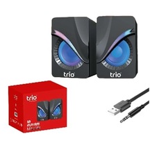 Trio Trs9 2.0 Multimedia Rgb Işıklı 3w 2 Siyah Usb Speaker Hoparlör