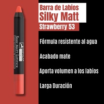 Dudak Kalemi - Silky Matt Lipstick - Uzun Süre Kalıcı & Suya Dayanıklı No 53 Strawberry Çok Renkli