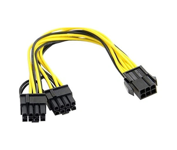 4302 Pci E 8 Pin 6+2 2x Pci-e Ekran Kartı Power Çoklayıcı Kablosu