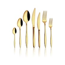 Çatal Kaşık Bıçak Seti 36 Parça Vizyon Gold Servis Takımı