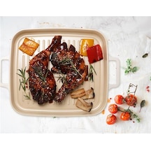 Neoflam Fika Dikdörtgen Alüminyum Grill Tava 28 CM Neoflam Fika Dikdörtgen Alüminyum Grill Tava 28 CM
