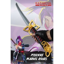 Kazanova Design Psylocke Katlanabilir Katana Figür Marvel Rivals Cosplay