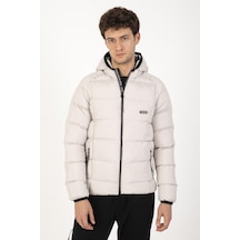 Maraton Sportswear Regular Erkek Kapşonlu Uzun Kol Basic Taş Rengi Mont 21259-taş Rengi Taş