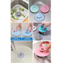 2 Kademeli Dokunmatik Lavabo Tıkacı Silikon Lavabo Gider Tıpası 2 Adet Plastik Diğer