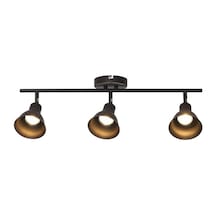 Retro Metal Siyah 3 Lü 180 Derece Hareketli Led Spot Avize Günışığı Ampullü Diğer