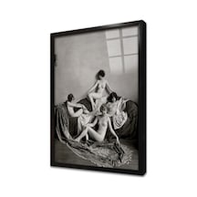 Alfred Cheney Johnston Nü Kadınlar Çerçeveli Cam Tablo