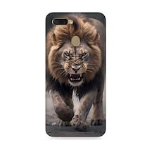 Oppo Ax7 Uyumlu Saldırgan Aslan Desenli Silikon Kılıf