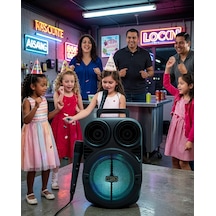 Kablosuz Karaoke Hoparlör Mikrofonlu Rgb Işıklı Uczzzbt612speaker-4