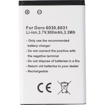 Doro 6030 6031 li-Ion 3.7V 900 Mah 3.3Wh İçin Uygun Pil