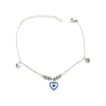 Kalp Halhal - Gümüş Çok Renkli