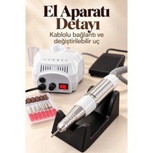 Tırnak Törpü Cihazı Metal Uçlar Ve Zımpara Bantlarıyla