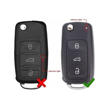 Volkswagen Jetta Polo Golf Seat Skoda Siyah Karbon Anahtar Kılıfı 3 Tuşlu
