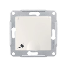 Schneider Elektrik Sedna Beyaz Kapaklı Topraklı Priz Çerçevesiz