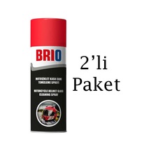 Brio Motosiklet Kask İçi, Kask Camı Temizleme Spreyi 200ml 2'li Paket