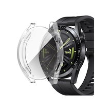 Huawei Gt 3 - 42Mm 360 Tam Koruma Silikon Kılıf (541191641)-Şeffaf